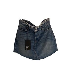 PAIGE NWT Denim Cutoff Skirt